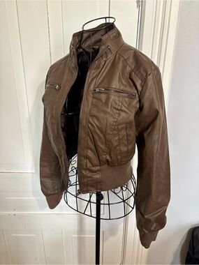 Goldcoast Fashions Women’s Crop Bomber Jacket - Size M